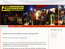 Tablet Screenshot of feuerwehr-kleinkummerfeld.de